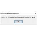 Medisoft Code "55" can not be found